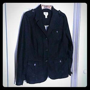 Talbots Black Denim Jacket